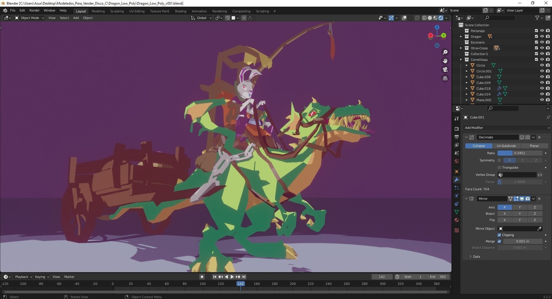 Dragon Low-poly 3D model_13
