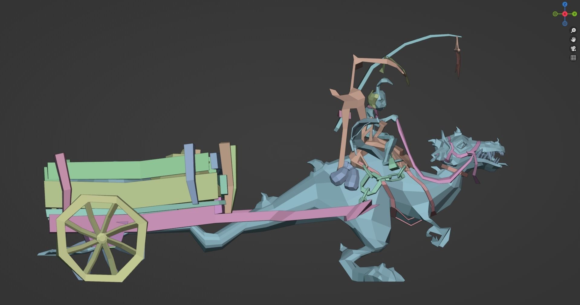 Dragon Low-poly 3D model_6