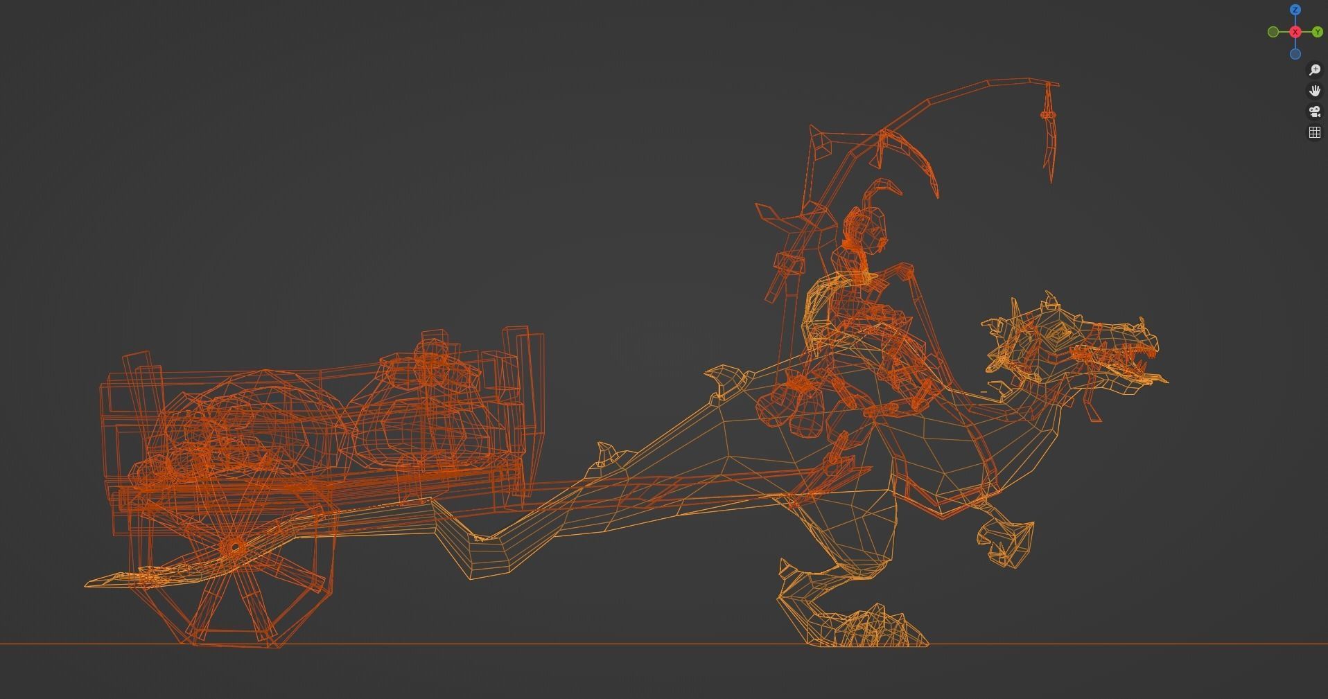 Dragon Low-poly 3D model_5