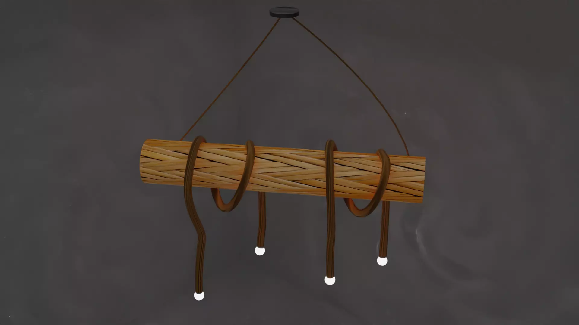 Arabisk 4 lights brown Pendant Free 3D model