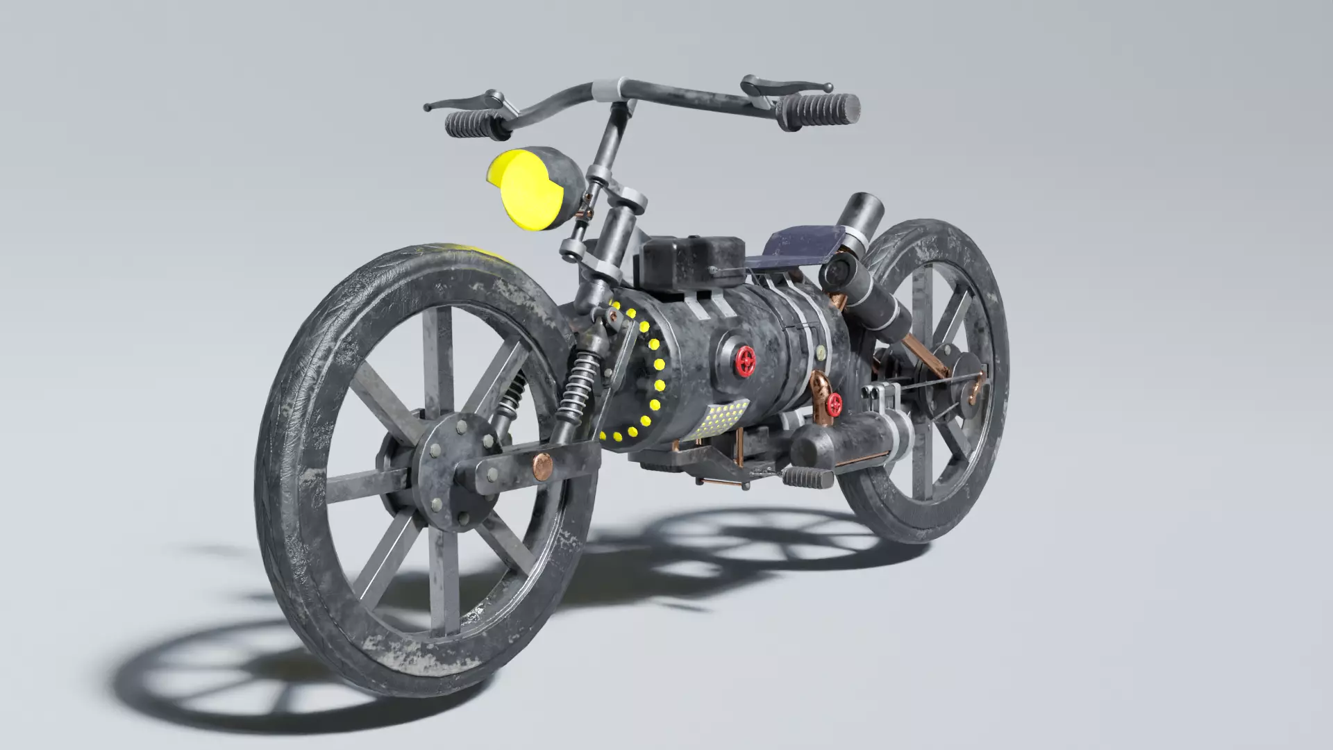 Steampunk Themed Motorbike or Motorcycle 3D model