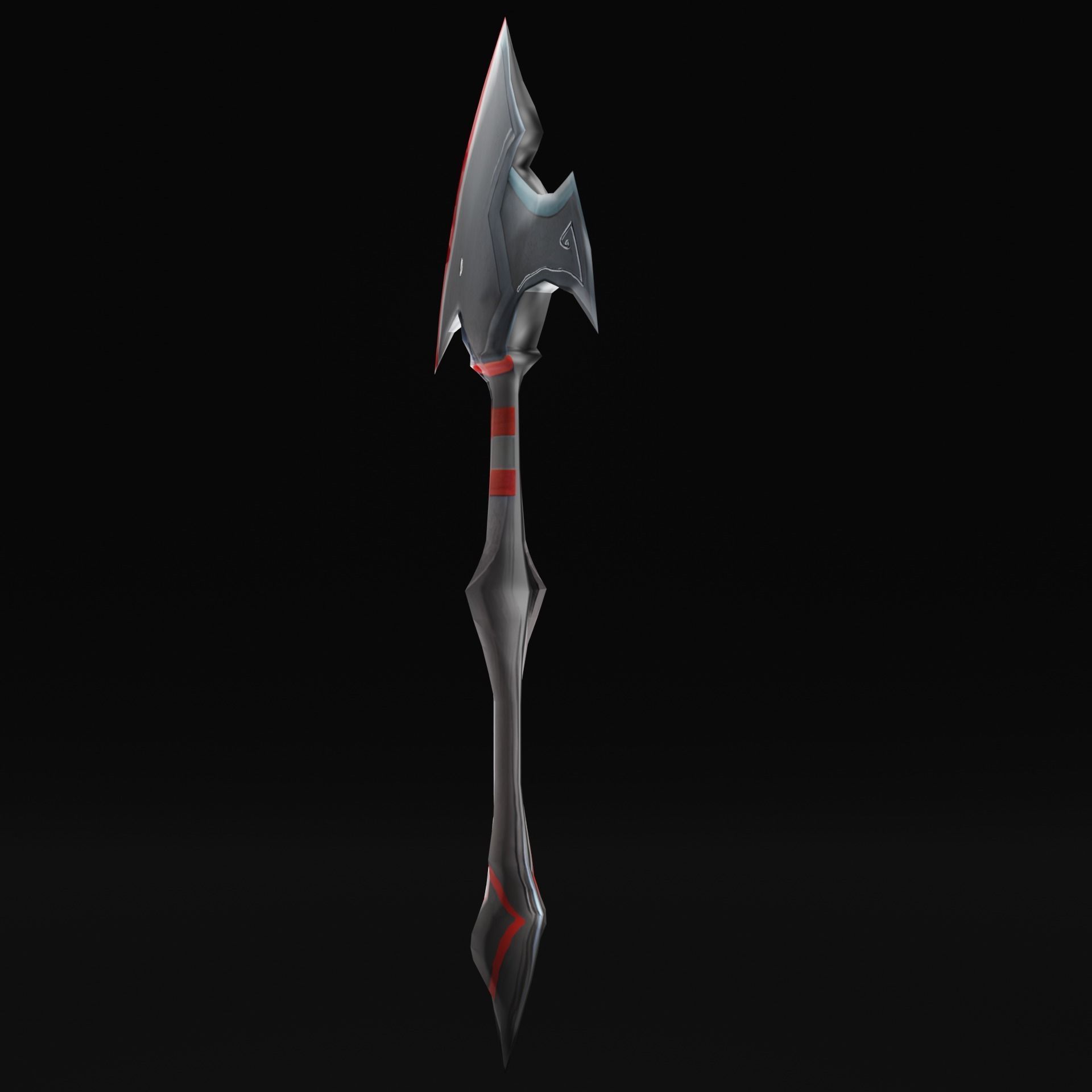 Stylized Axe - Battle Axe Low-poly 3D model_2