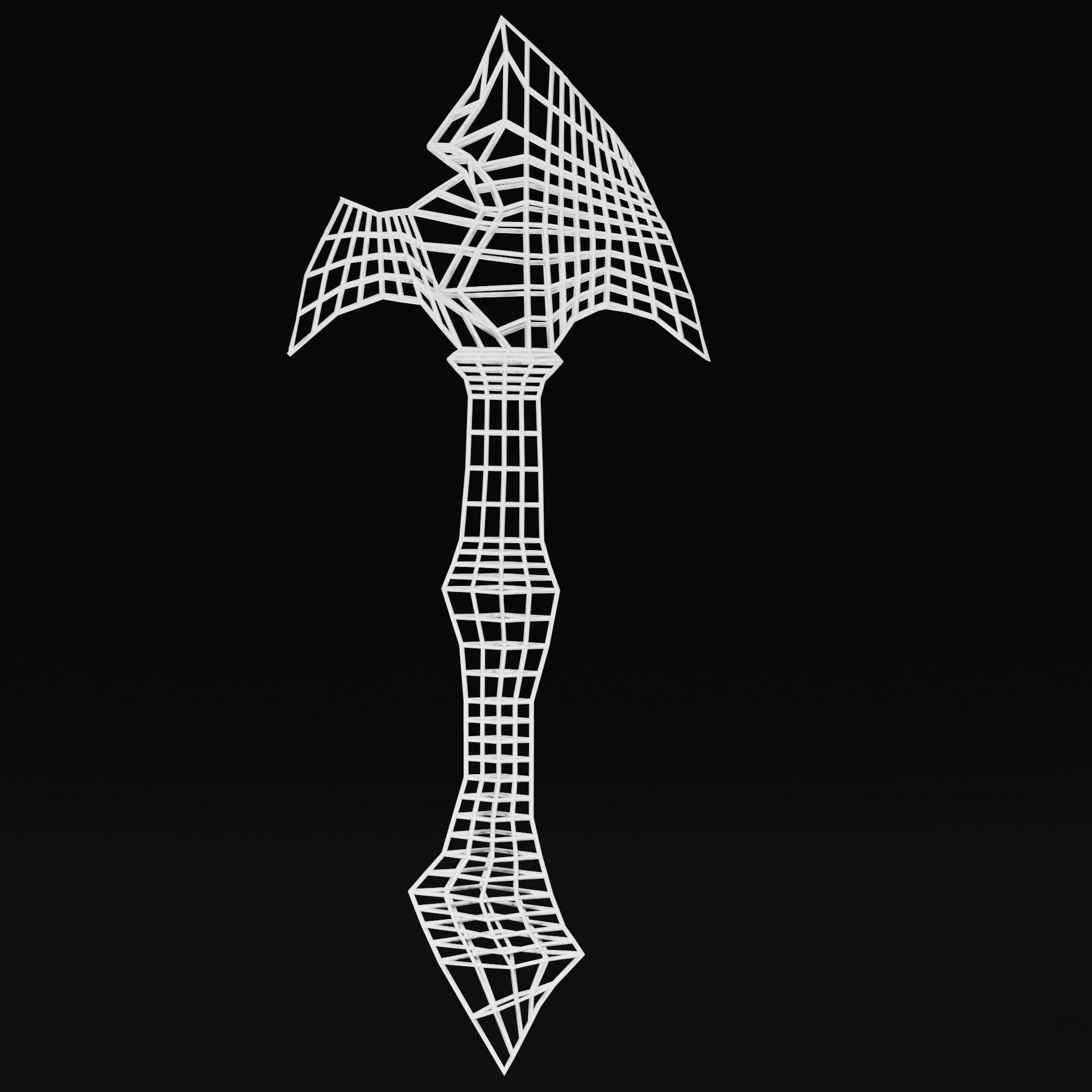 Stylized Axe - Battle Axe Low-poly 3D model_6