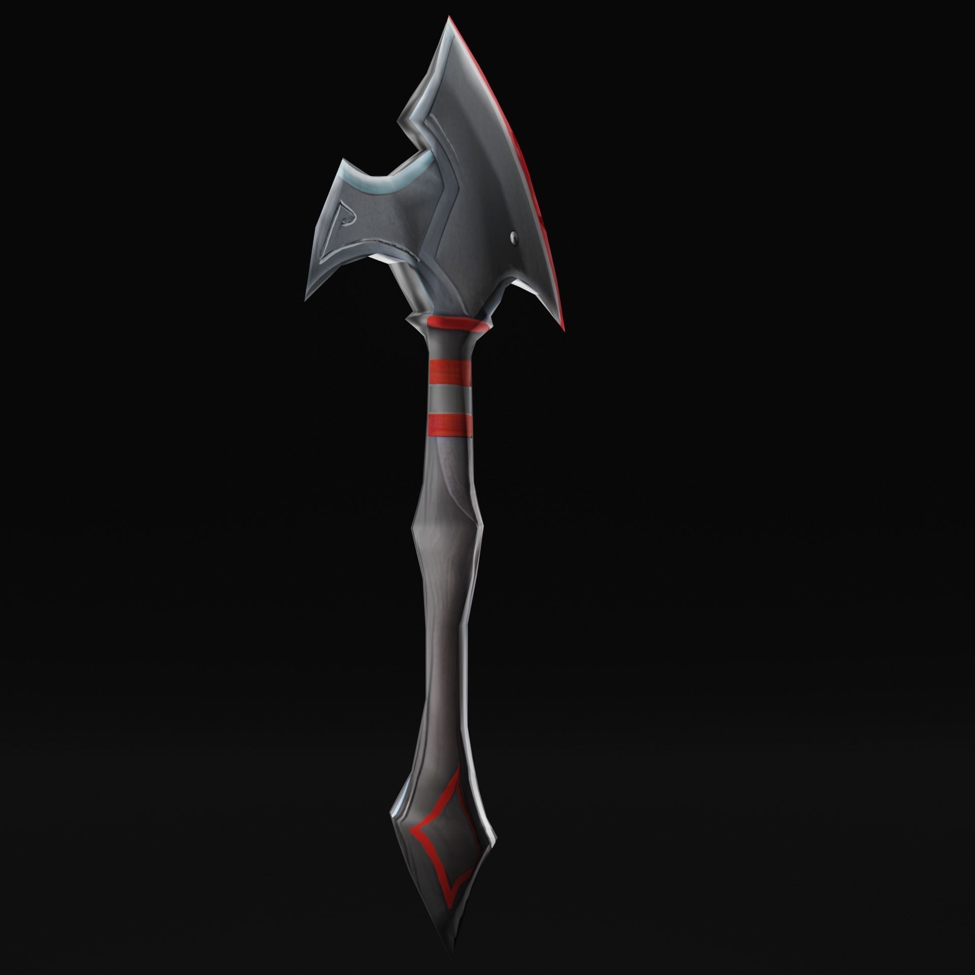 Stylized Axe - Battle Axe Low-poly 3D model_1