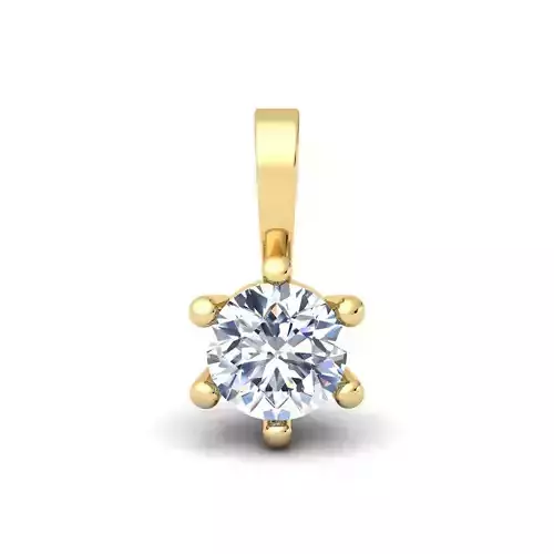 Stud Solitaire Pendent 3d model 