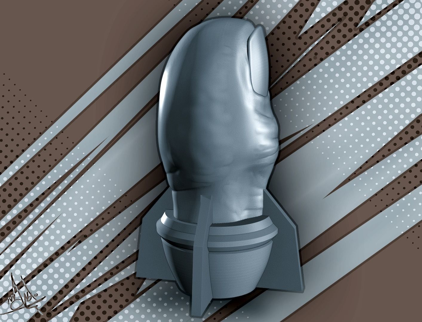 Missile Toe - Mistletoe 3D print model_1