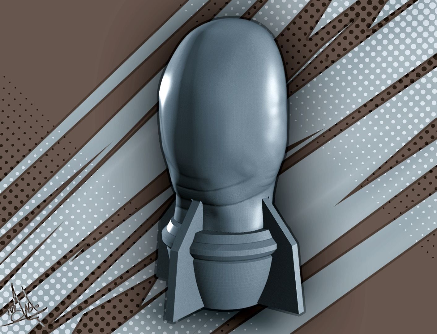 Missile Toe - Mistletoe 3D print model_2