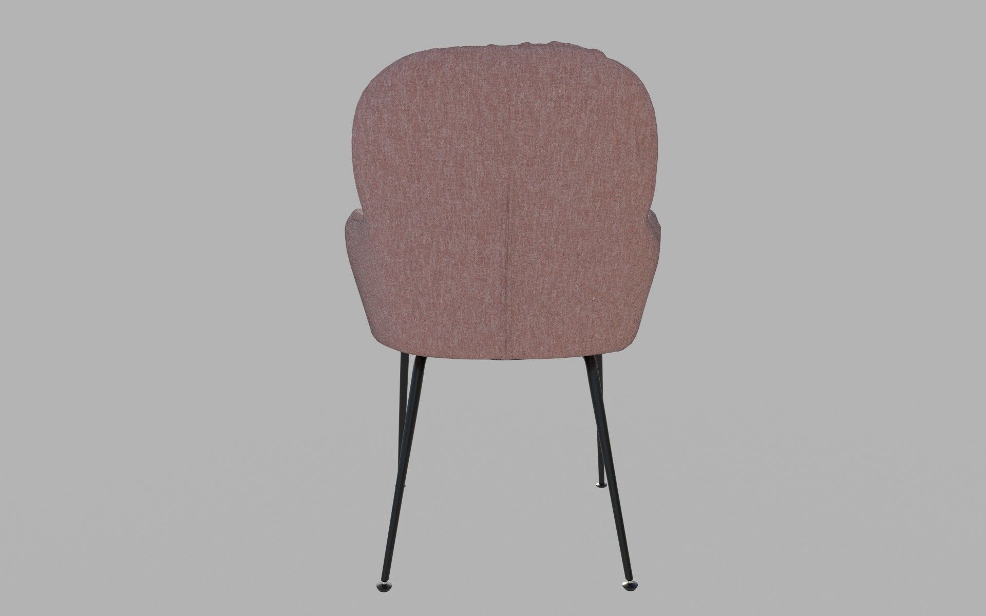 Cushion chair Low-poly 3D model_7