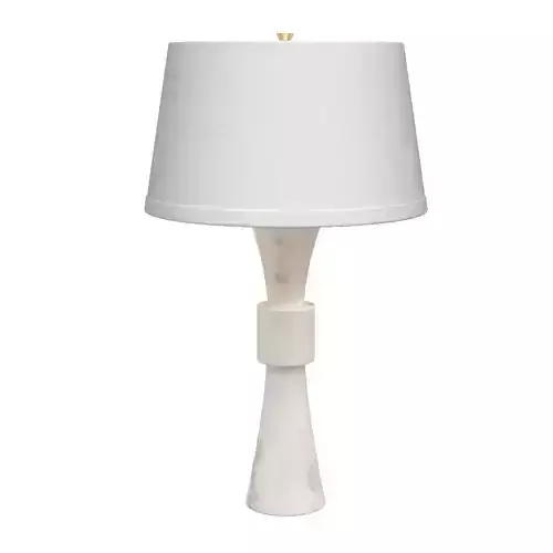 Banded Table Lamp Alabaster