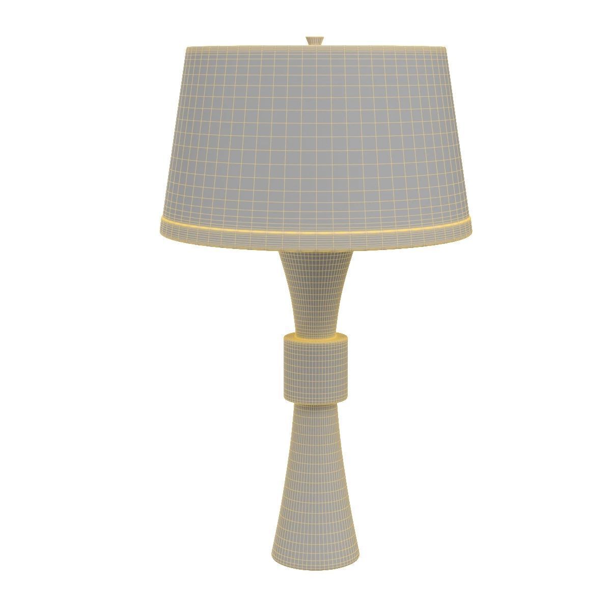 Banded Table Lamp Alabaster 3D model_2