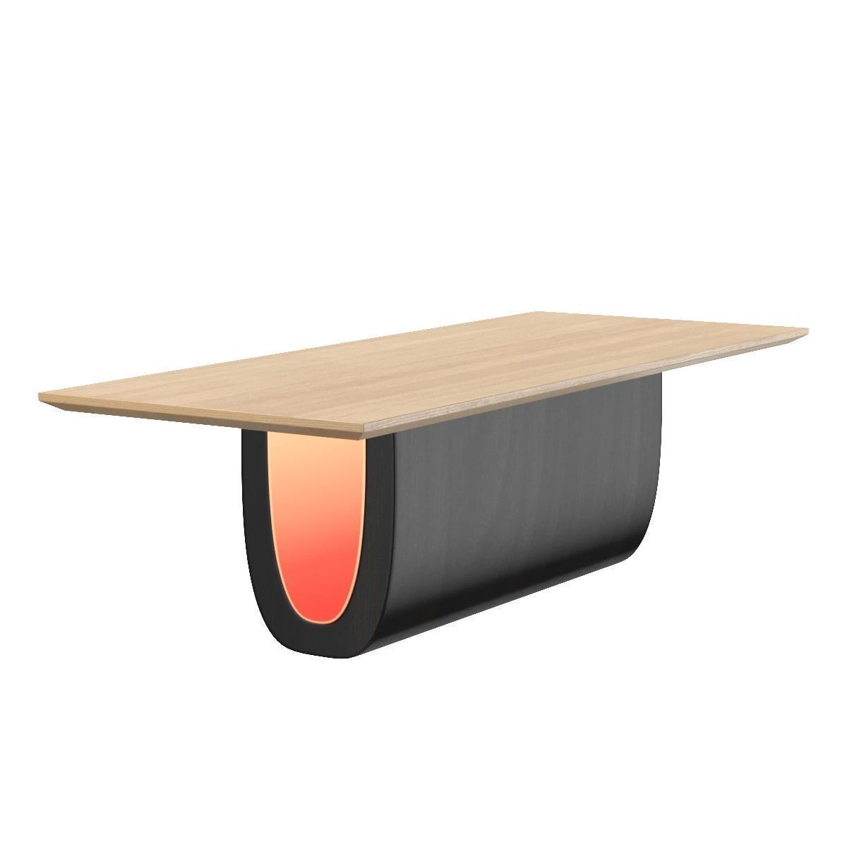 Bar Lounge Wood Dining Table 3D model_1