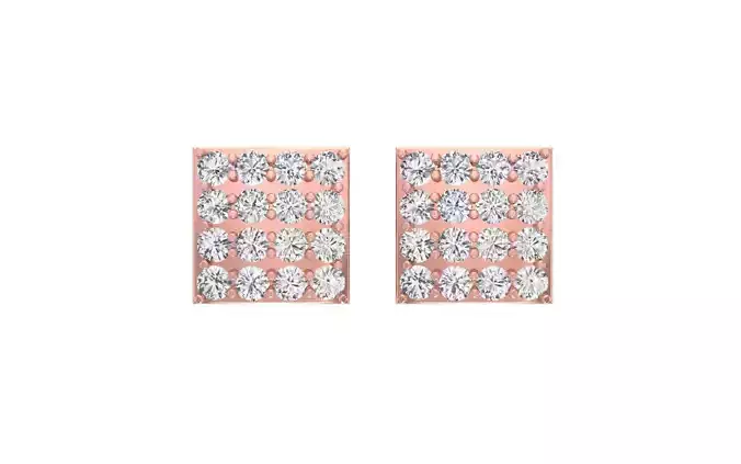 Women Stud Earrings 3dm STL OBJ FBX Renders Details