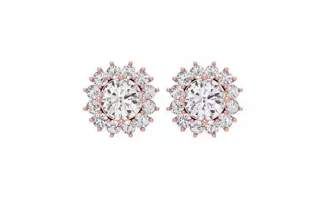 Women Stud Earrings 3dm STL OBJ FBX Renders Details