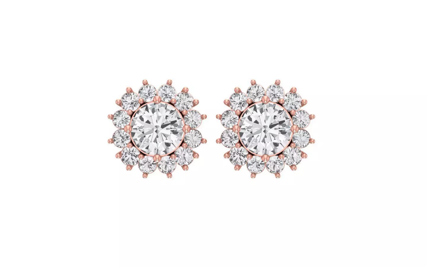 Women Stud Earrings 3dm STL OBJ FBX Renders Details 3D print model