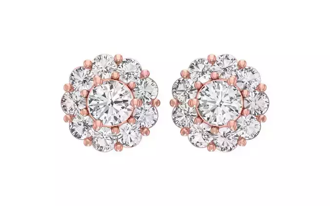 Women Stud Earrings 3dm STL OBJ FBX Renders Details