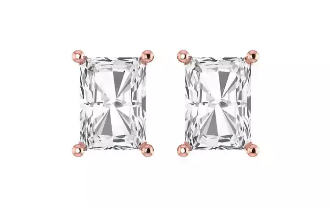 Women Stud Earrings 3dm STL OBJ FBX Renders Details