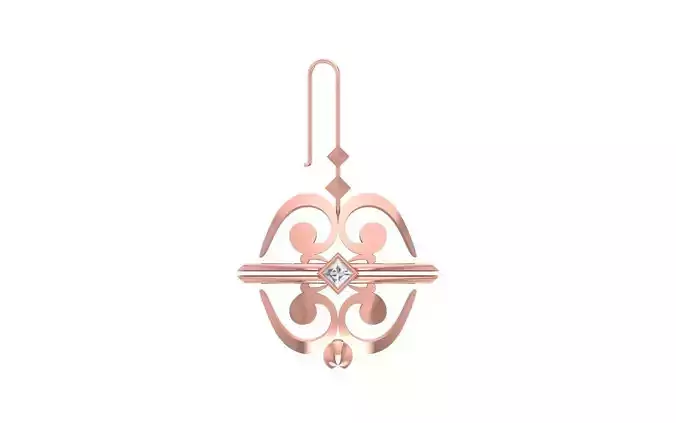 Women Earrings 3dm STL OBJ FBX Renders Details