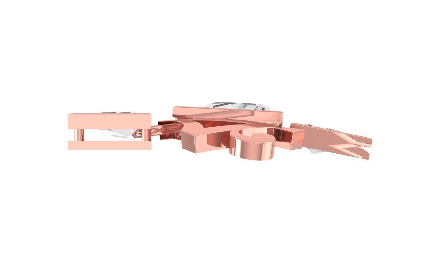 Women Earrings 3dm STL OBJ FBX Renders Details 3D print model_1