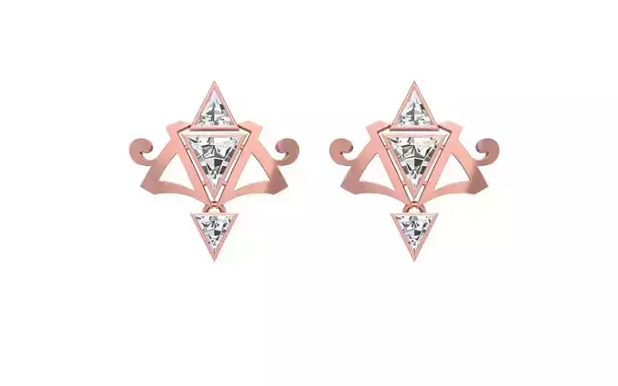 Women Earrings 3dm STL OBJ FBX Renders Details 3D print model