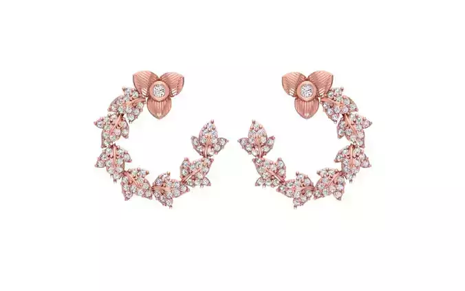 Women Earrings 3dm STL OBJ FBX Renders Details