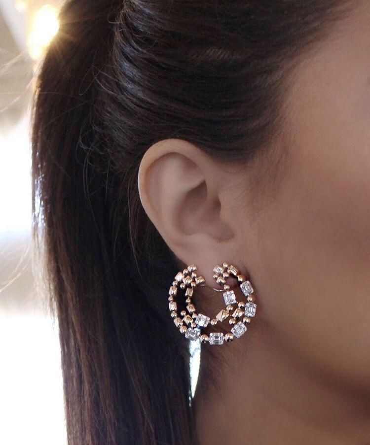 Women Earrings 3dm STL OBJ FBX Renders Details 3D print model_5