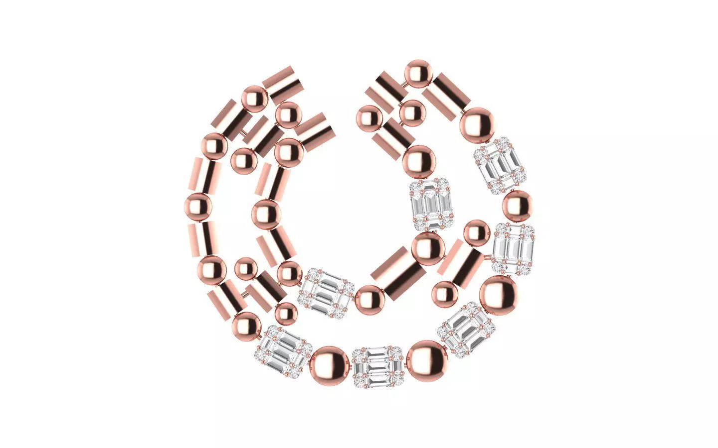 Women Earrings 3dm STL OBJ FBX Renders Details 3D print model_0