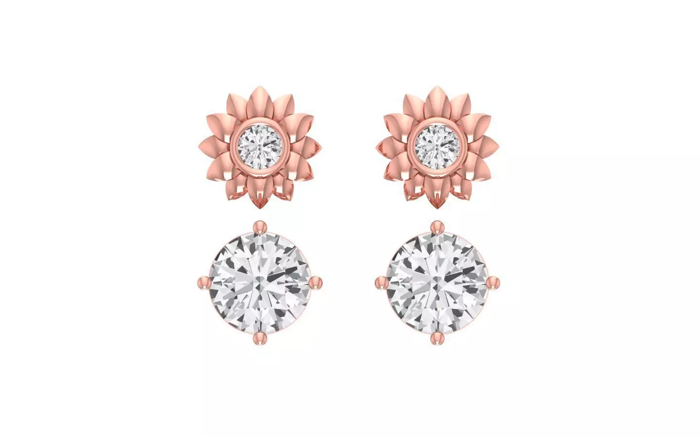 Women Drop  Earrings 3dm STL OBJ FBX Renders Details 3D print model_0