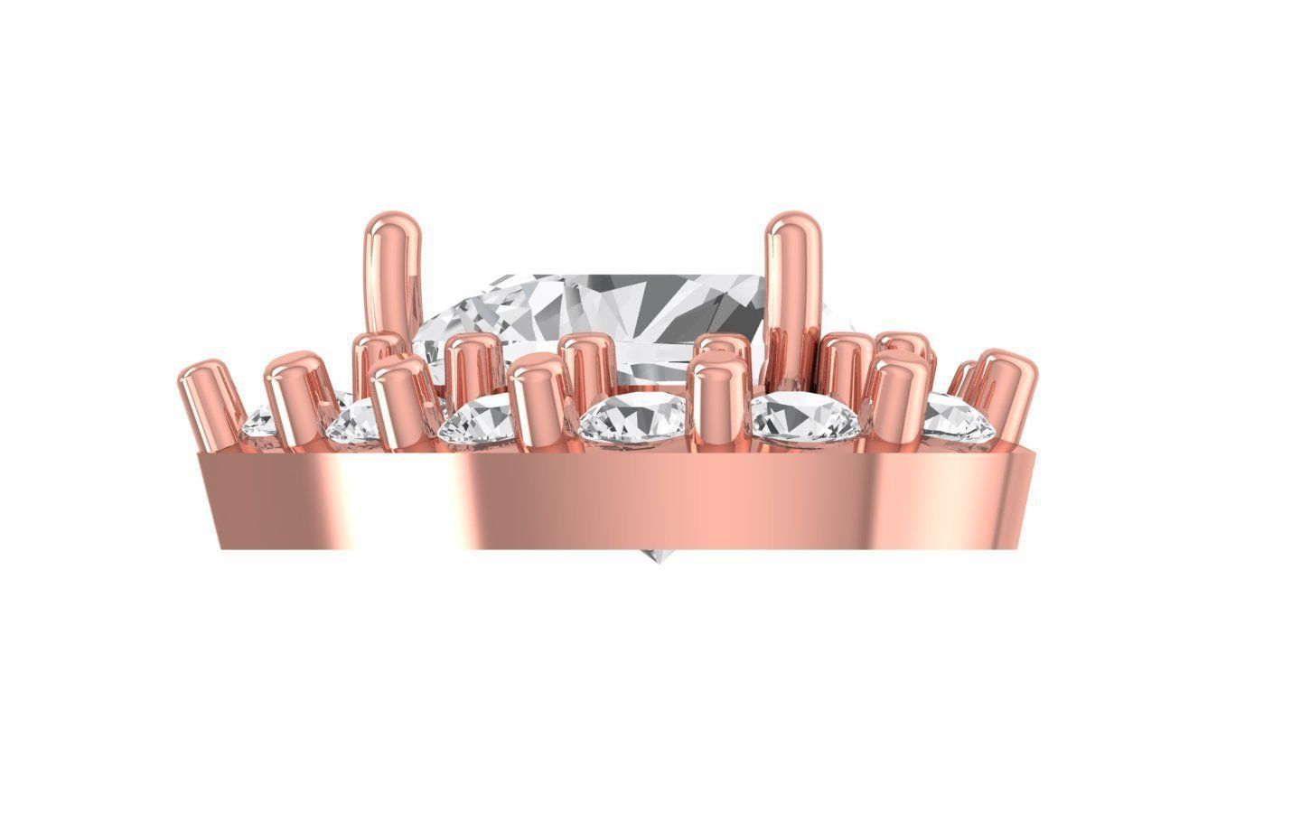 Women Heart Earrings 3dm STL OBJ FBX Renders Details 3D print model_1