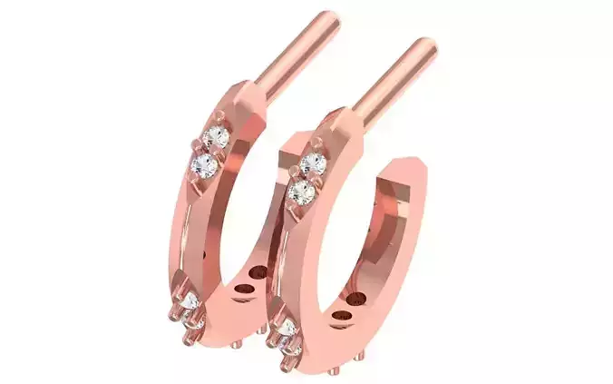 Women Earrings 3dm STL OBJ FBX Renders Details