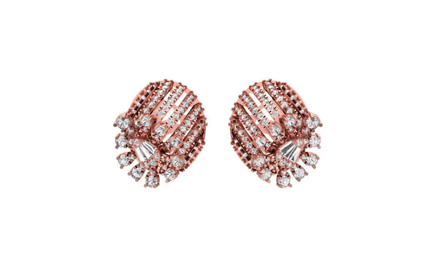 Women Earrings 3dm STL OBJ FBX Renders Details 3D print model_0