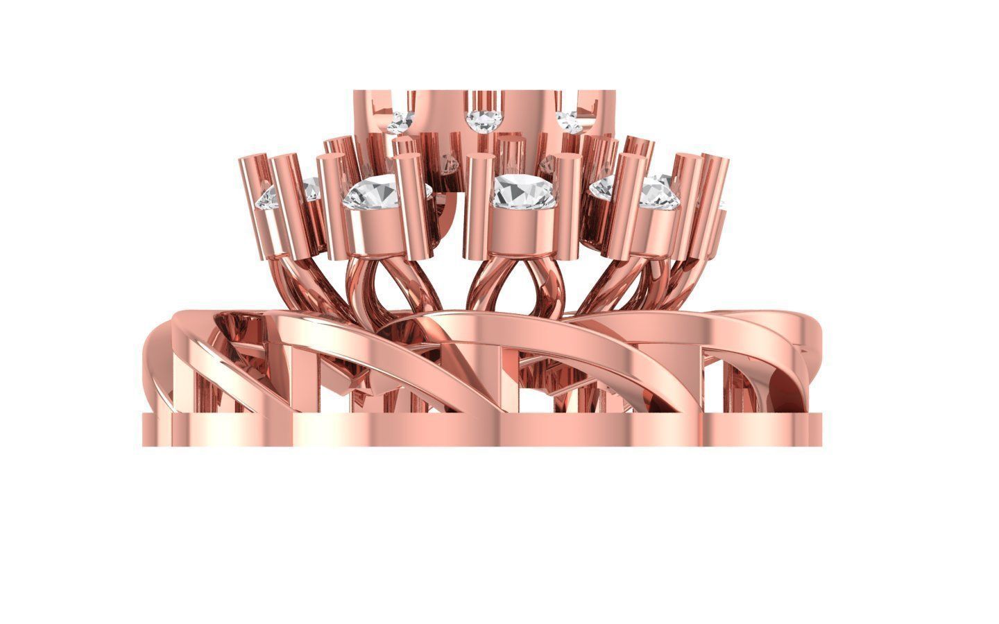 Women Stud Earrings 3dm STL OBJ FBX Renders Details 3D print model_2