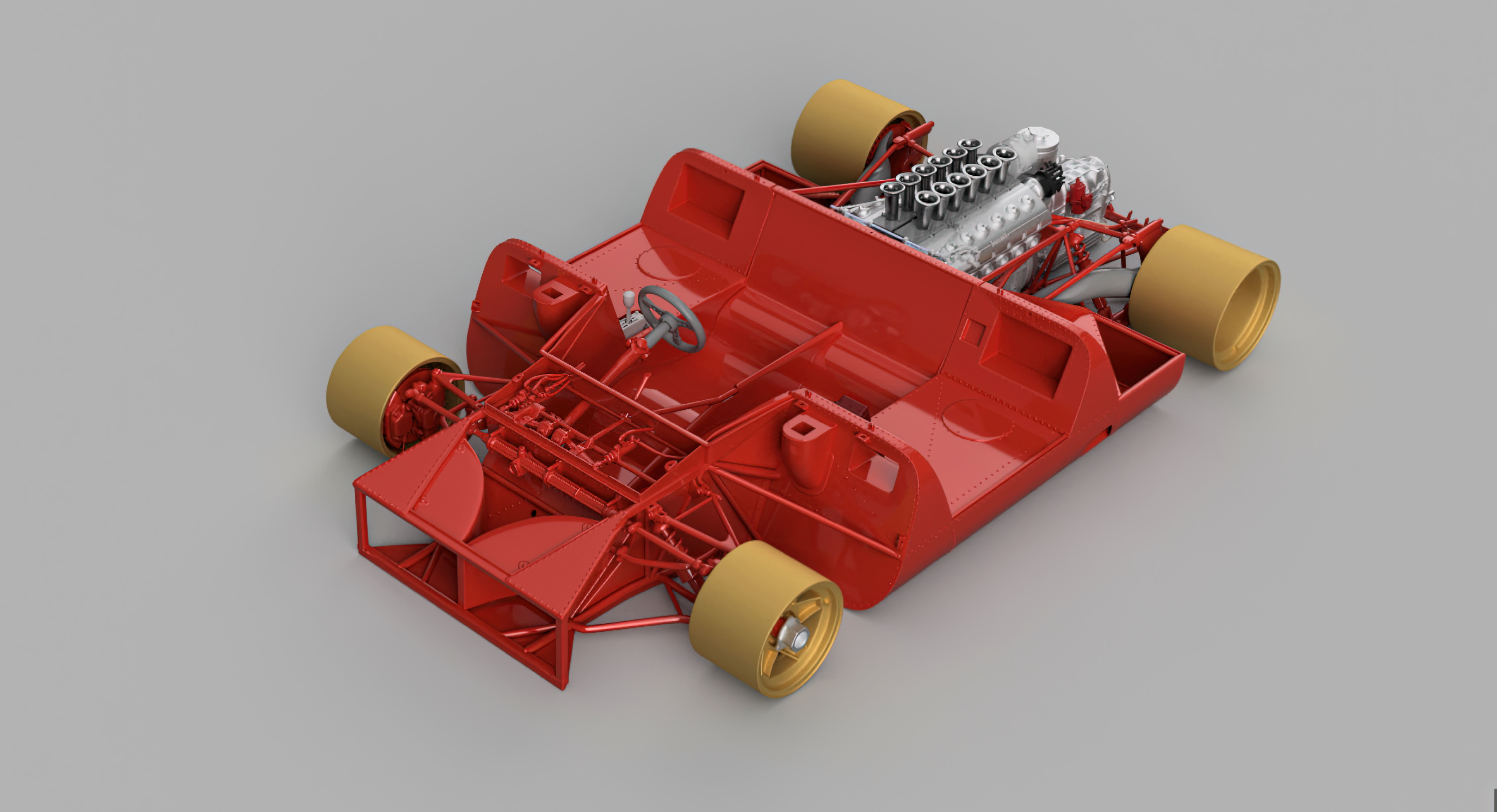 Ferrari 312 P Spyder Classic - Car Kit 3D print model_7