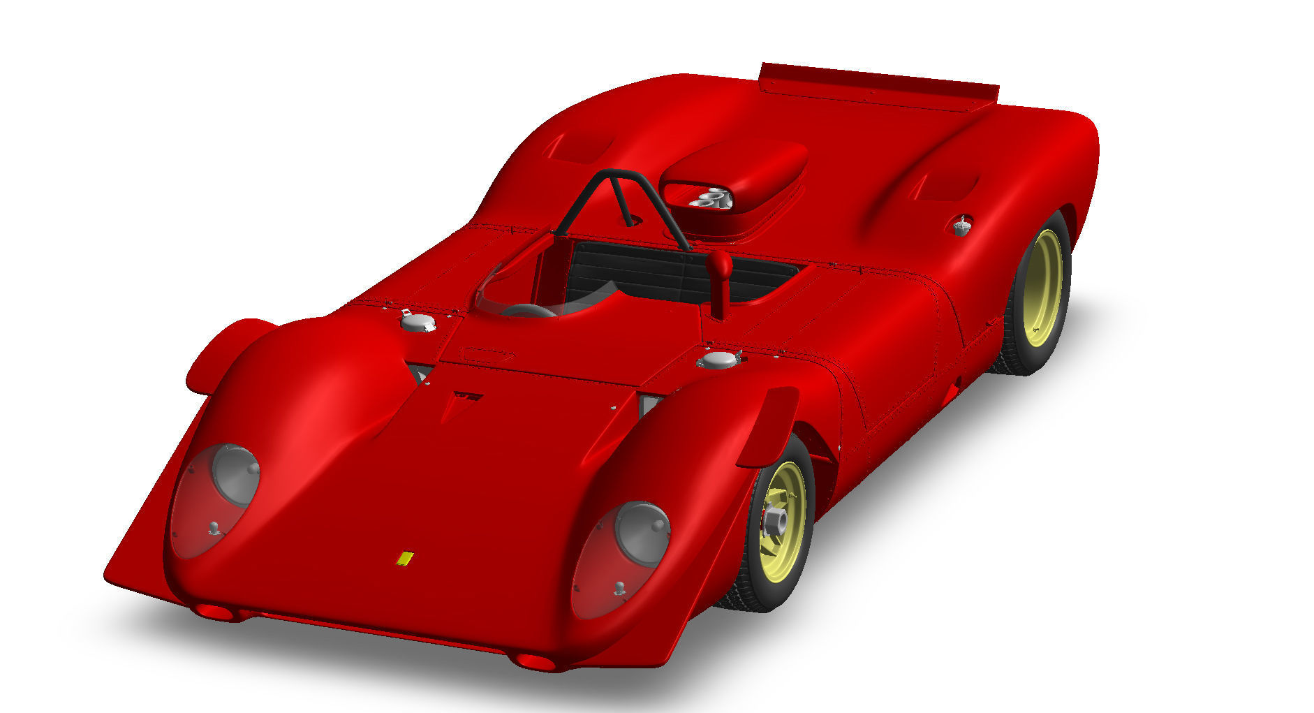 Ferrari 312 P Spyder Classic - Car Kit 3D print model_39