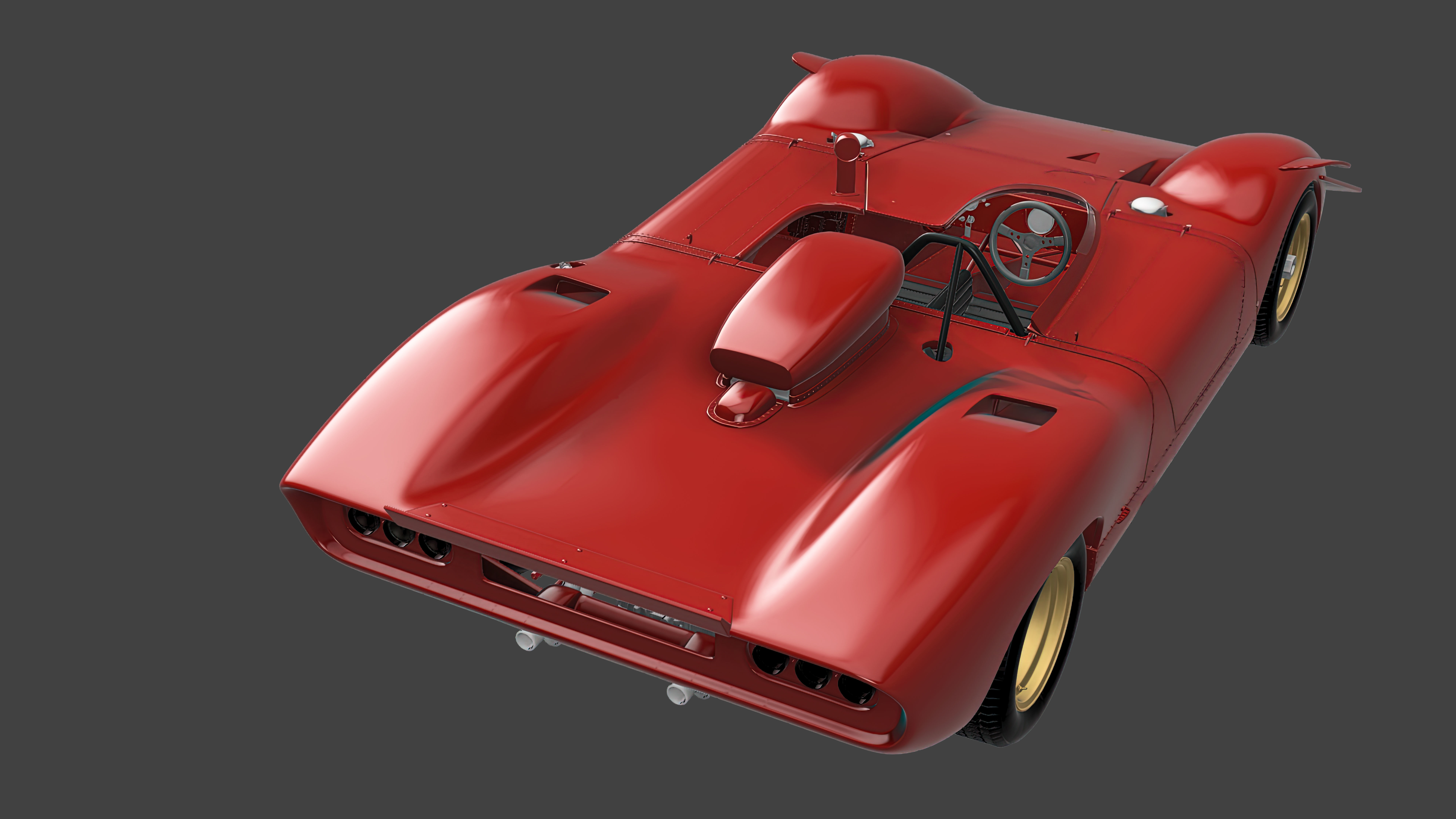 Ferrari 312 P Spyder Classic - Car Kit 3D print model_27
