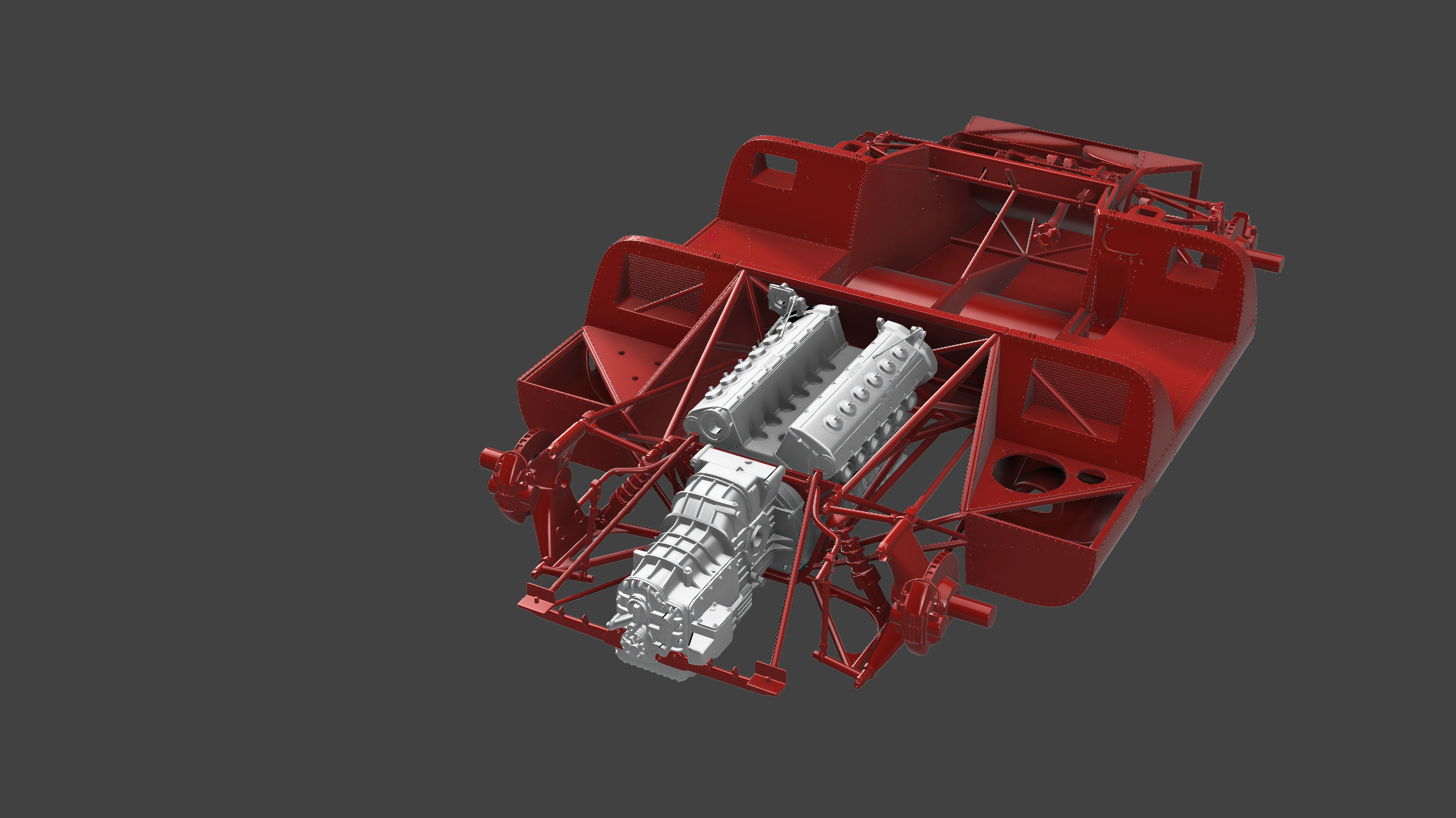 Ferrari 312 P Spyder Classic - Car Kit 3D print model_30