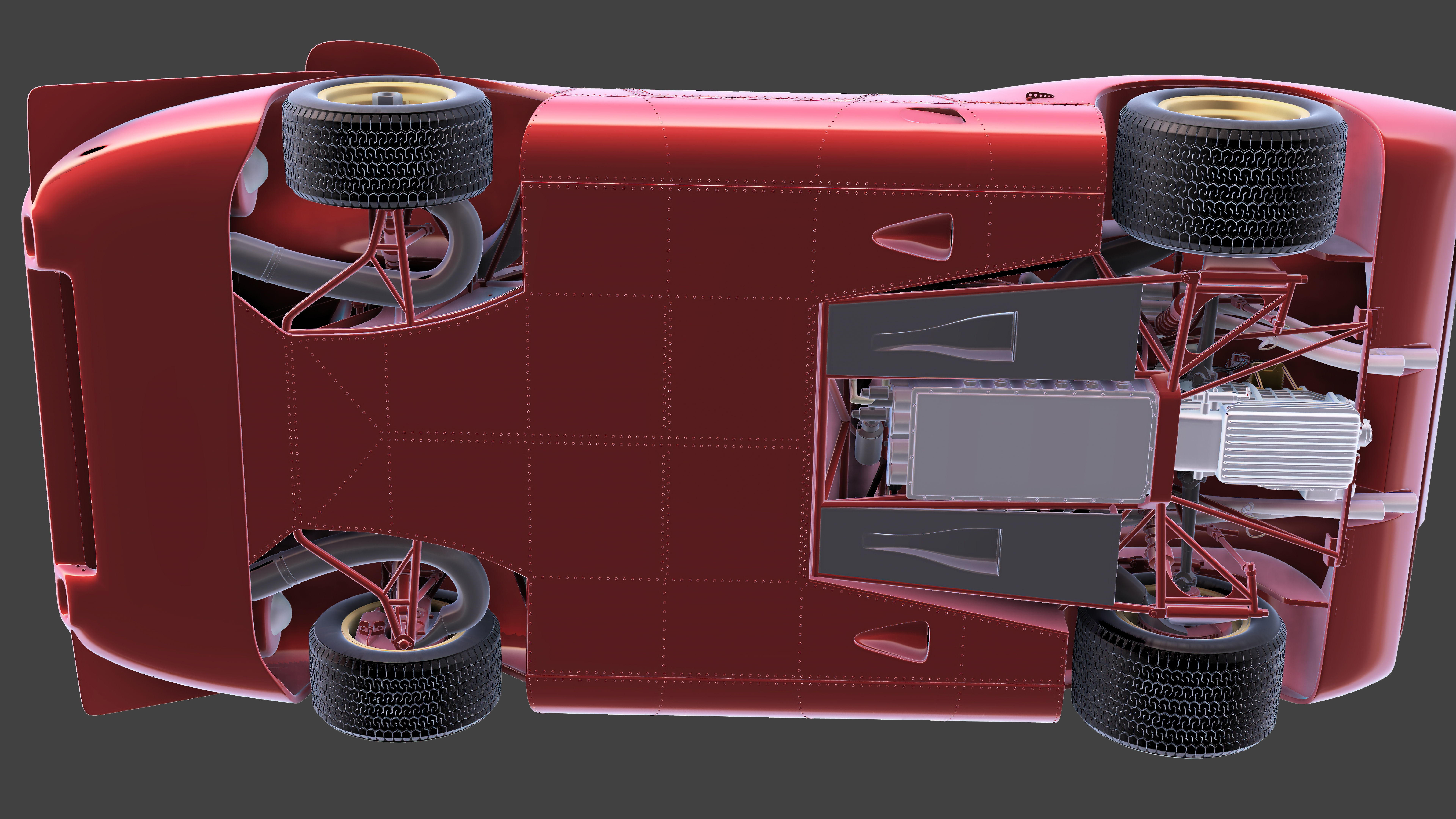 Ferrari 312 P Spyder Classic - Car Kit 3D print model_33