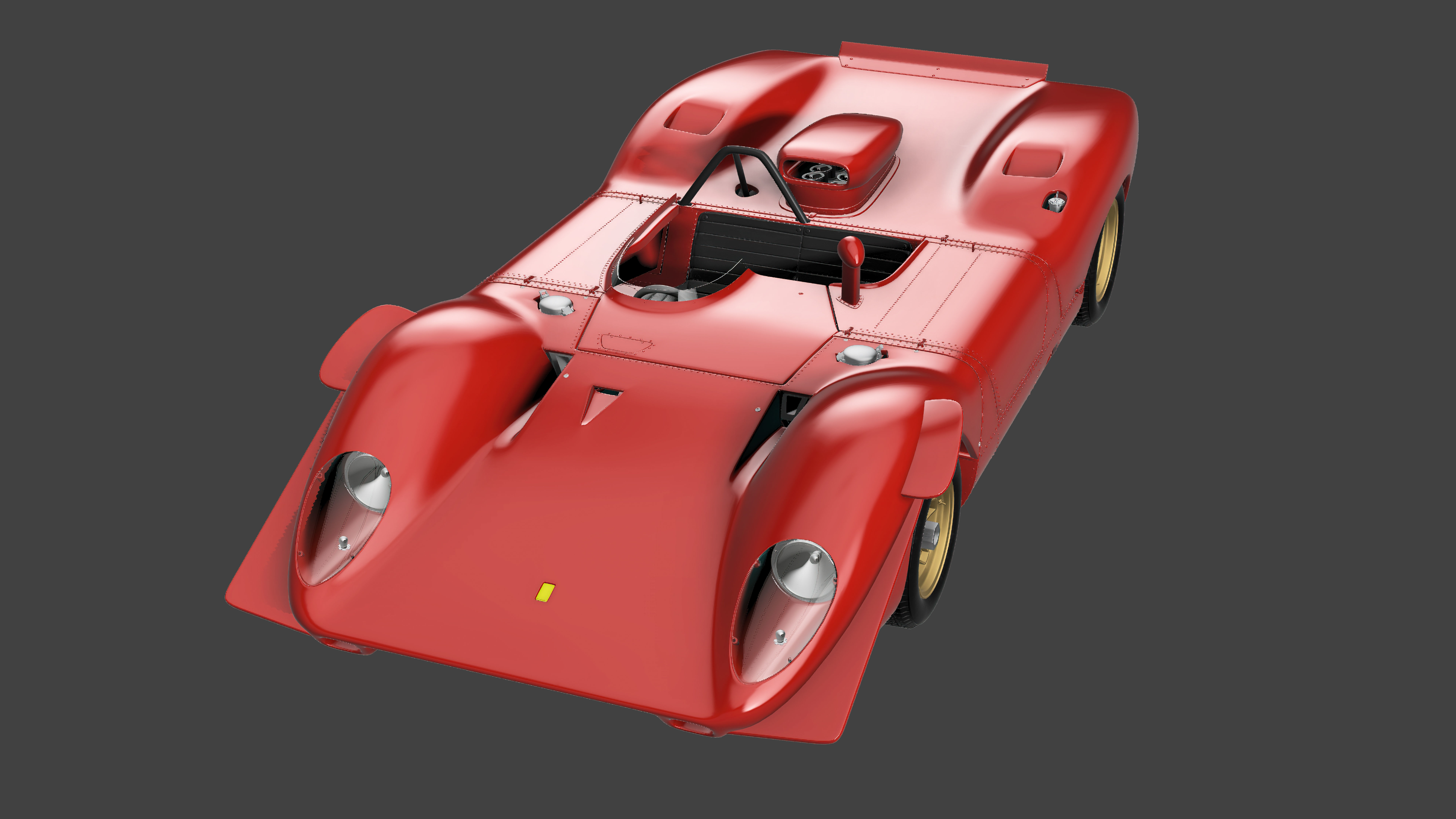 Ferrari 312 P Spyder Classic - Car Kit 3D print model_21