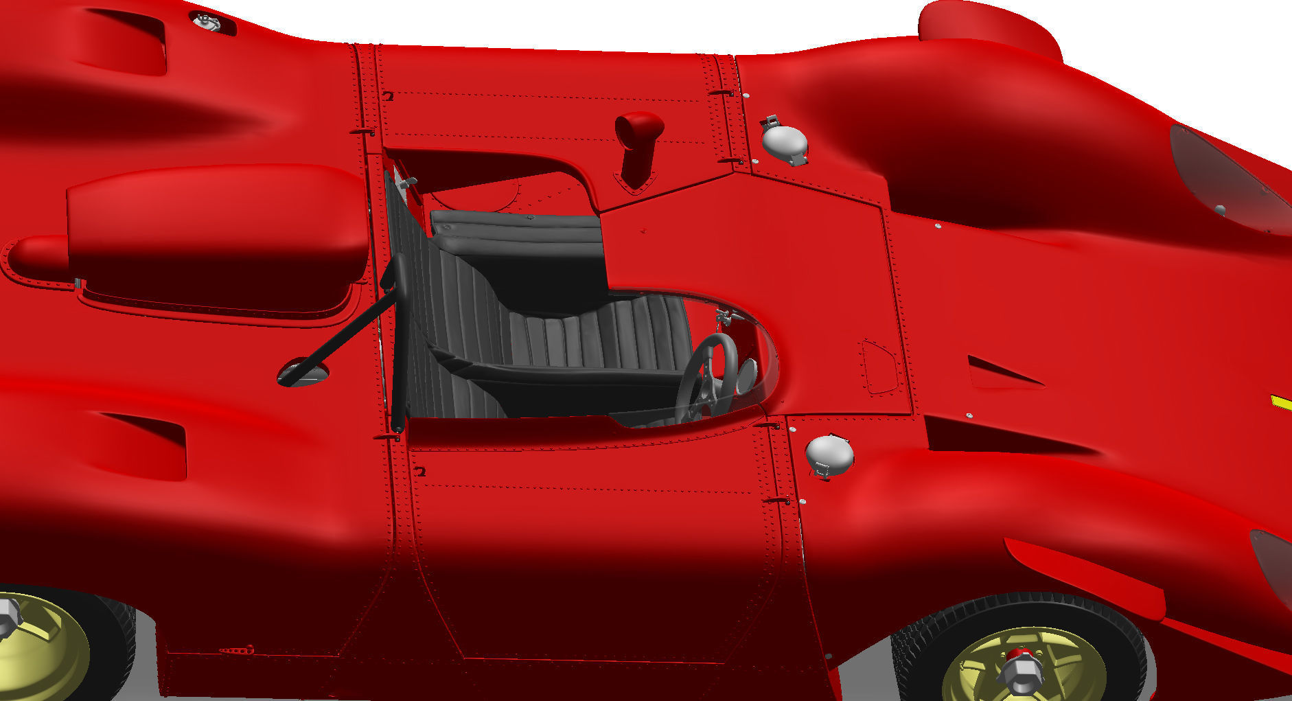 Ferrari 312 P Spyder Classic - Car Kit 3D print model_49