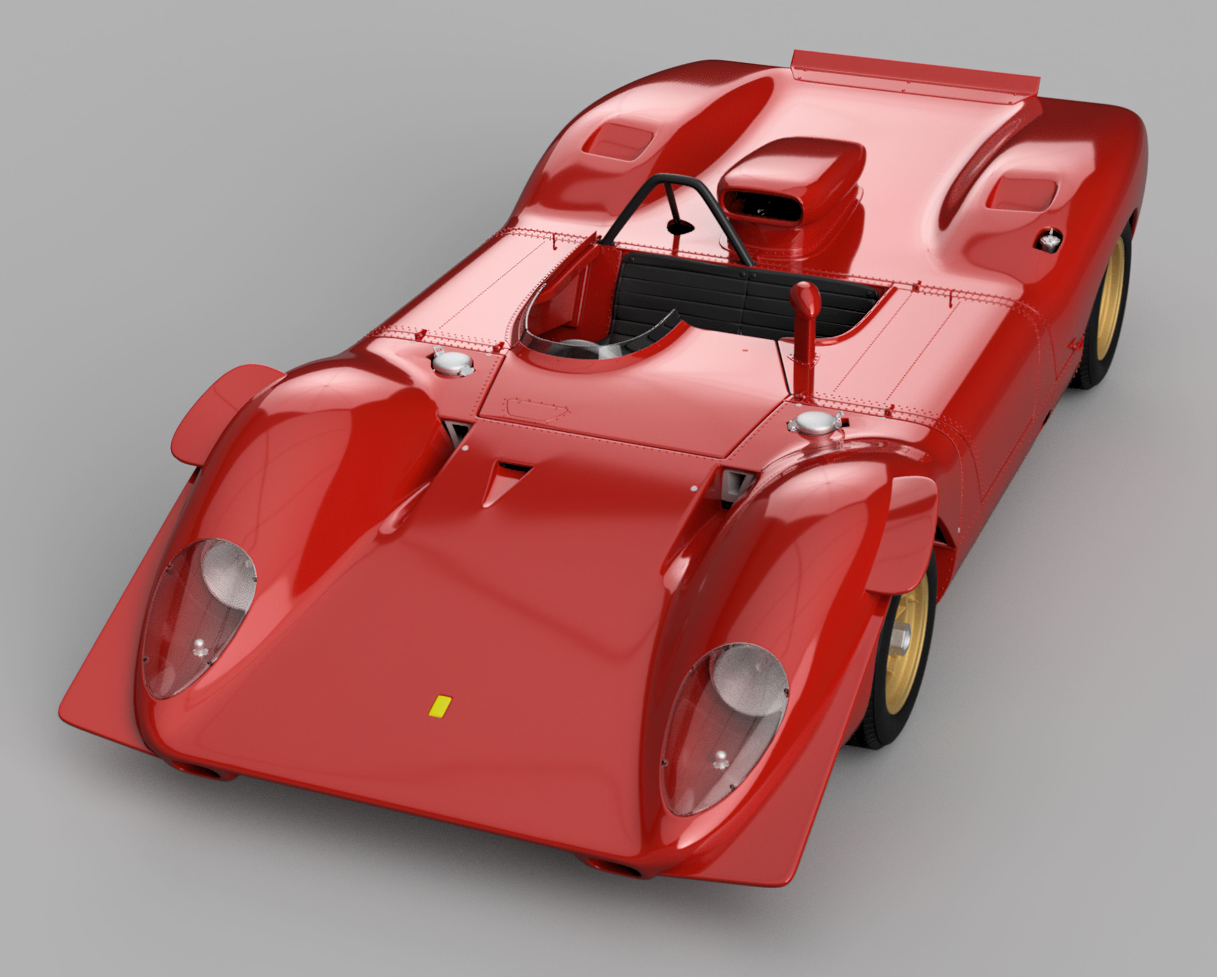 Ferrari 312 P Spyder Classic - Car Kit 3D print model_2