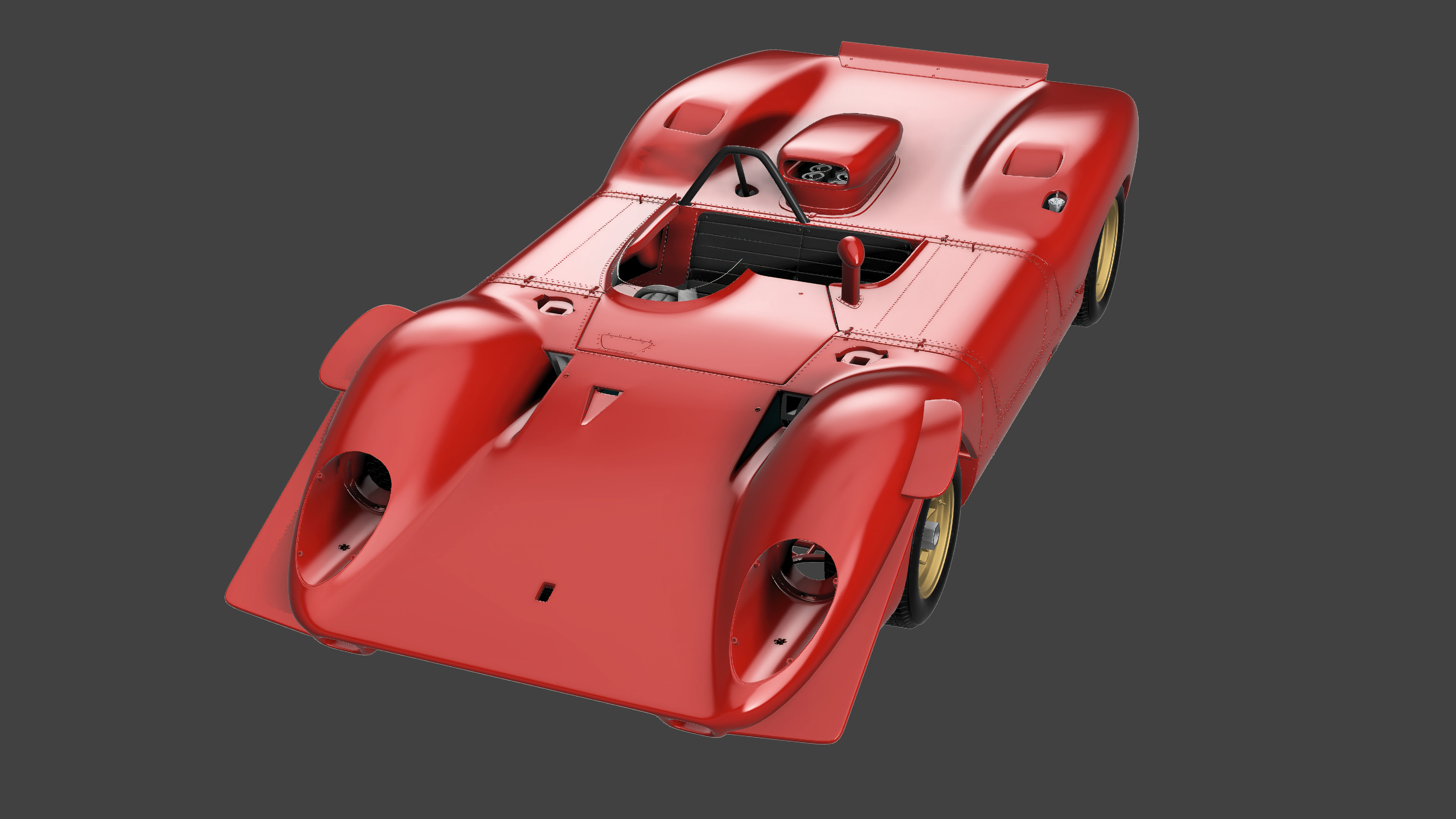 Ferrari 312 P Spyder Classic - Car Kit 3D print model_22