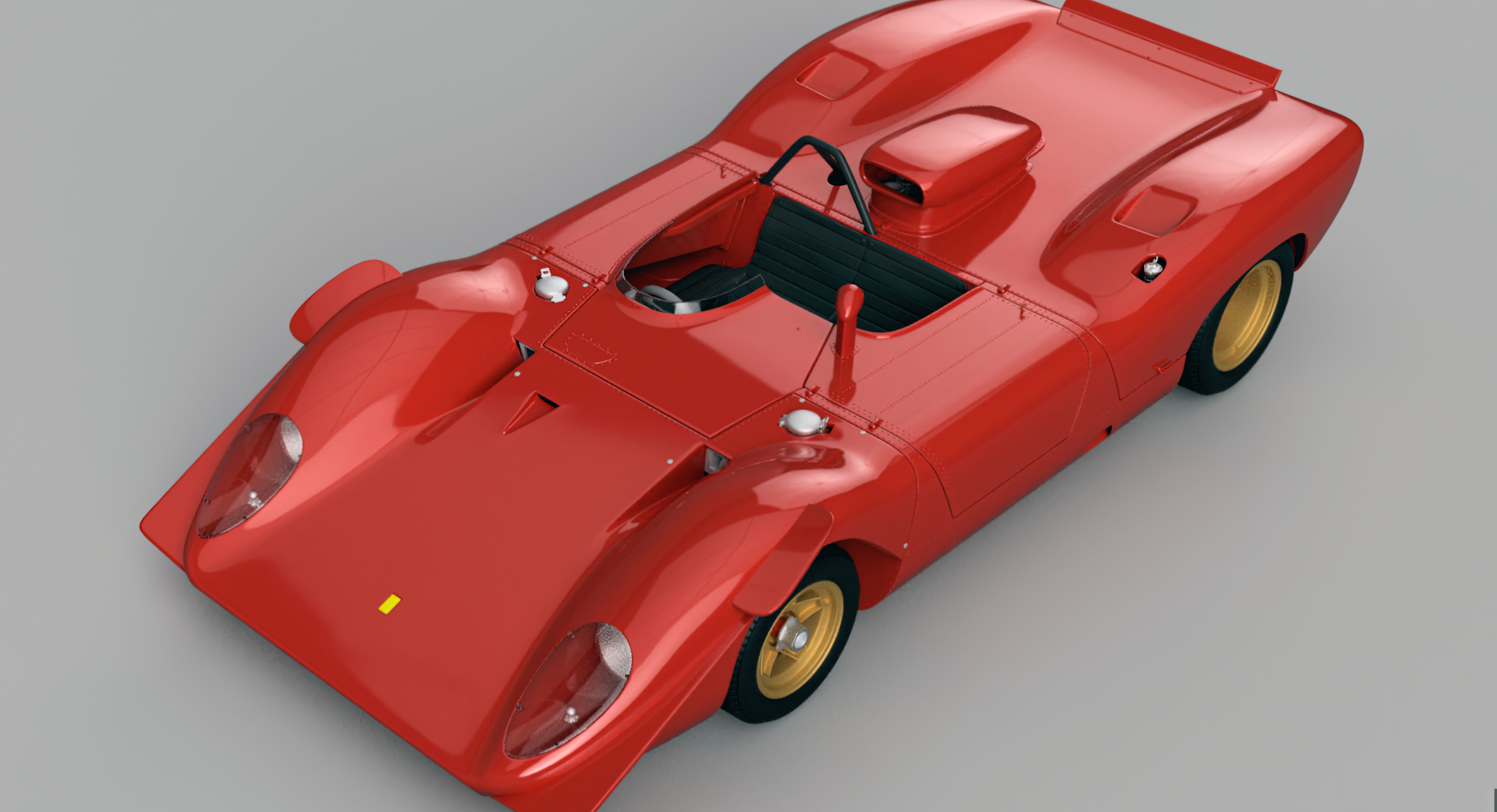 Ferrari 312 P Spyder Classic - Car Kit 3D print model_5