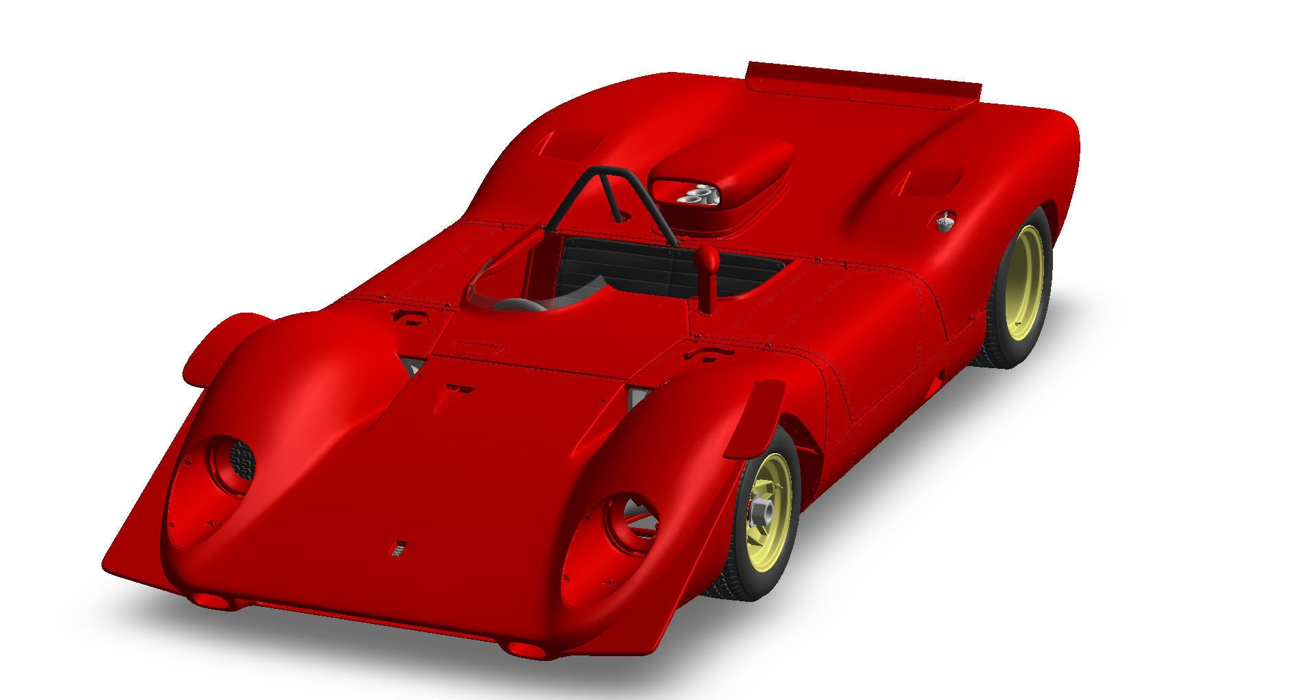 Ferrari 312 P Spyder Classic - Car Kit 3D print model_40