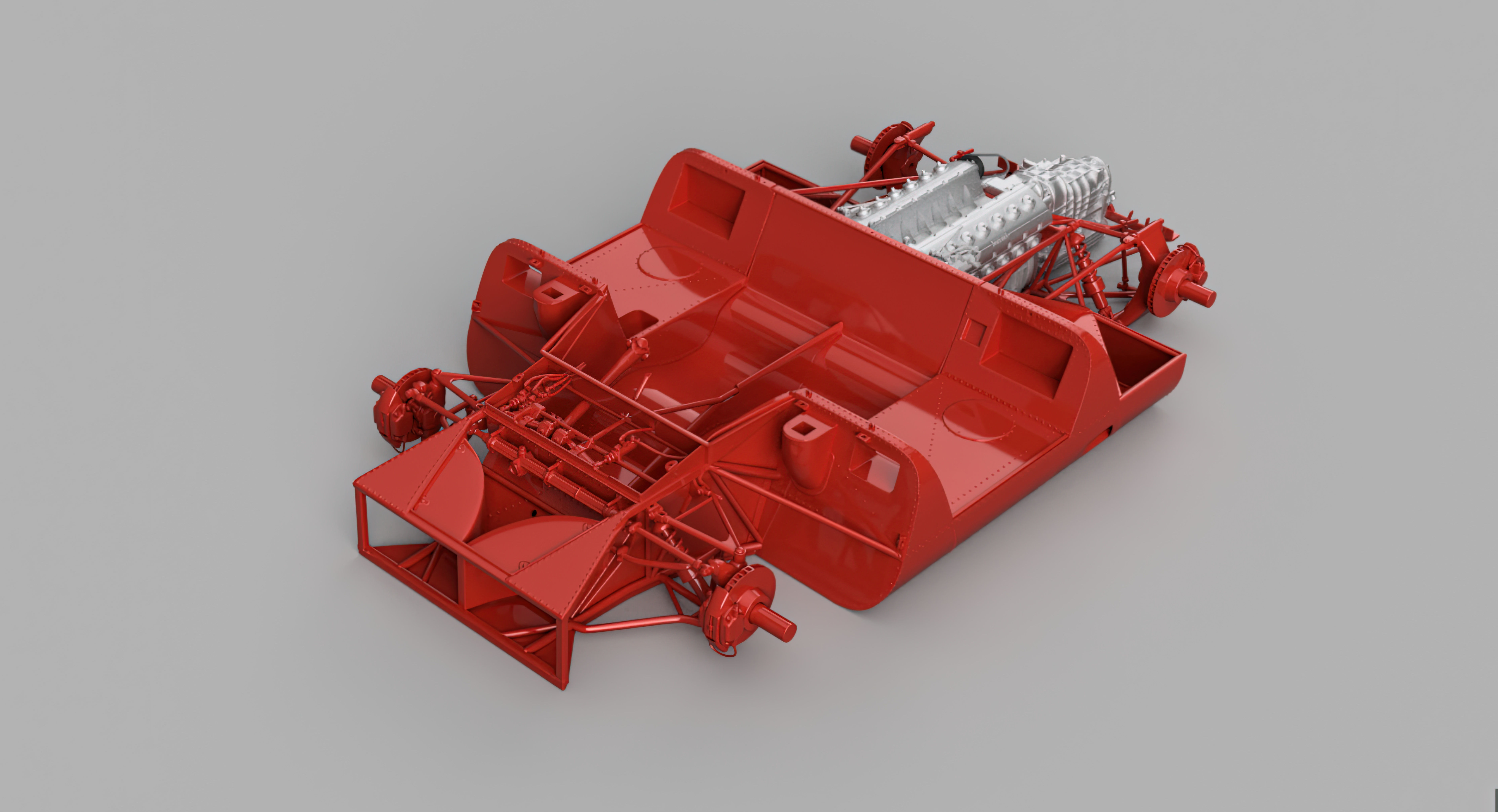 Ferrari 312 P Spyder Classic - Car Kit 3D print model_8