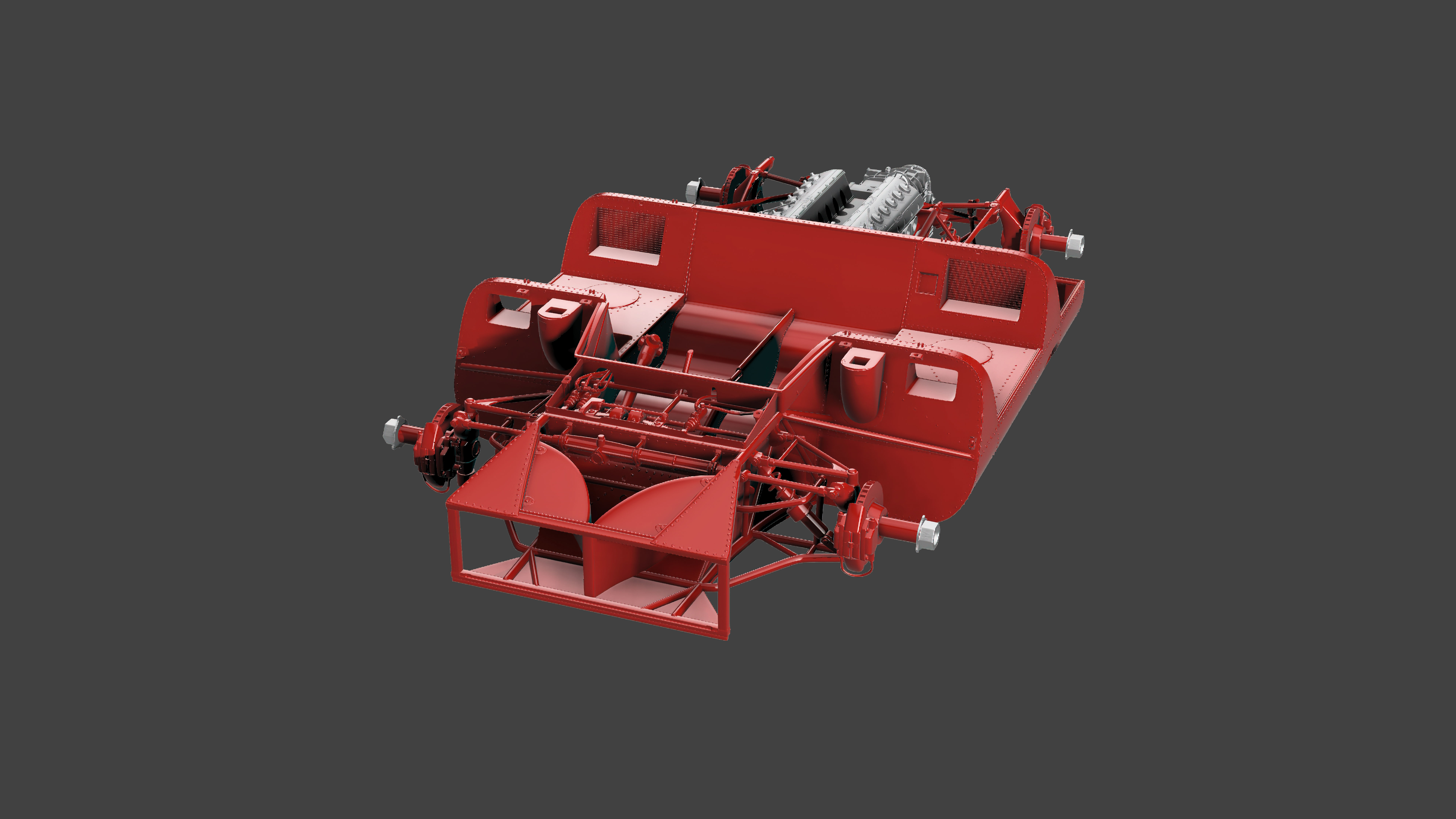 Ferrari 312 P Spyder Classic - Car Kit 3D print model_25