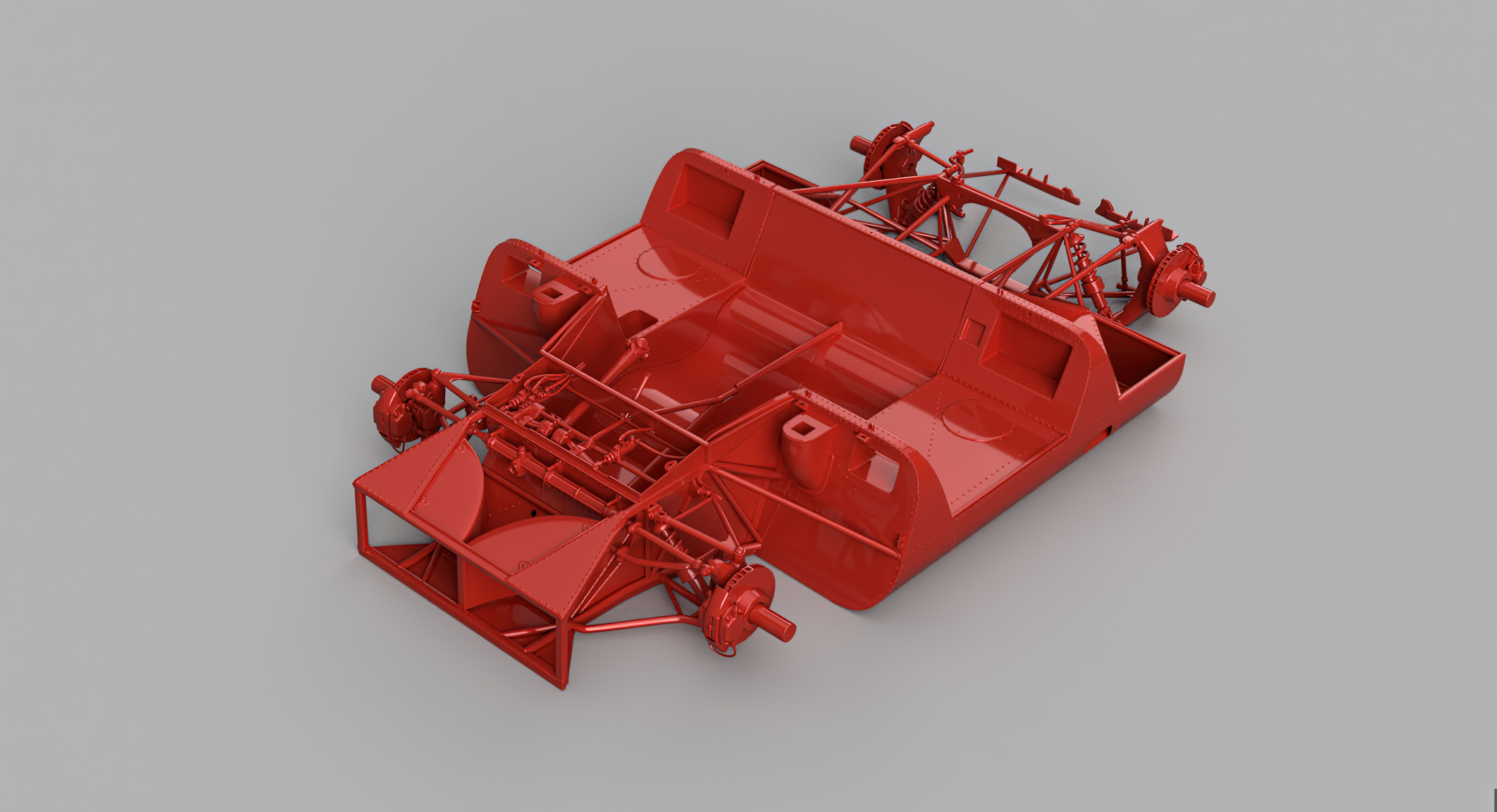 Ferrari 312 P Spyder Classic - Car Kit 3D print model_9