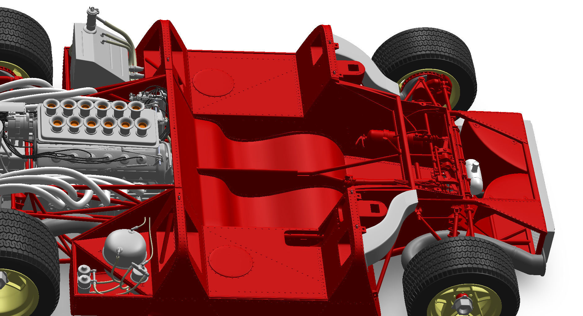 Ferrari 312 P Spyder Classic - Car Kit 3D print model_52