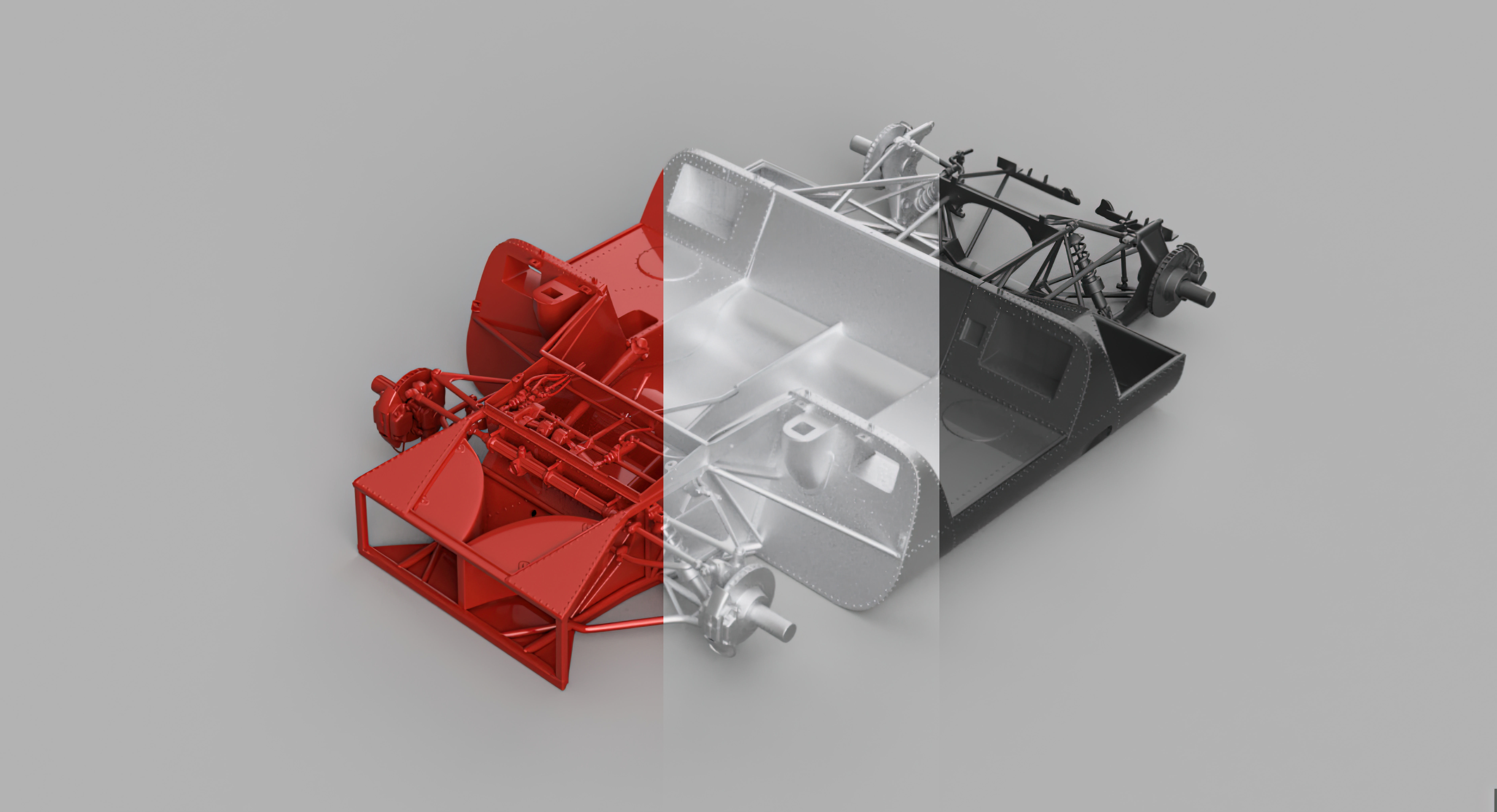 Ferrari 312 P Spyder Classic - Car Kit 3D print model_10