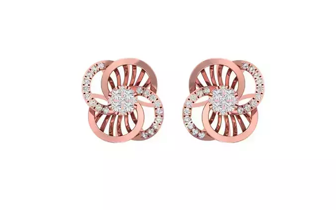 Women Stud Earrings 3dm STL OBJ FBX Renders Details