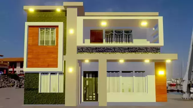 3d animated house with interior desings