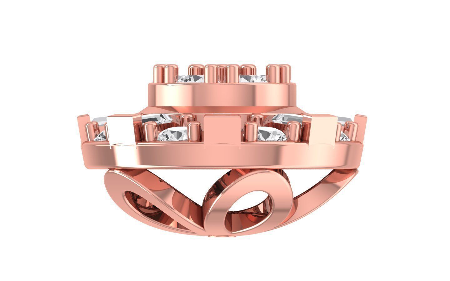 Women Stud Earrings 3dm STL OBJ FBX Renders Details 3D print model_1